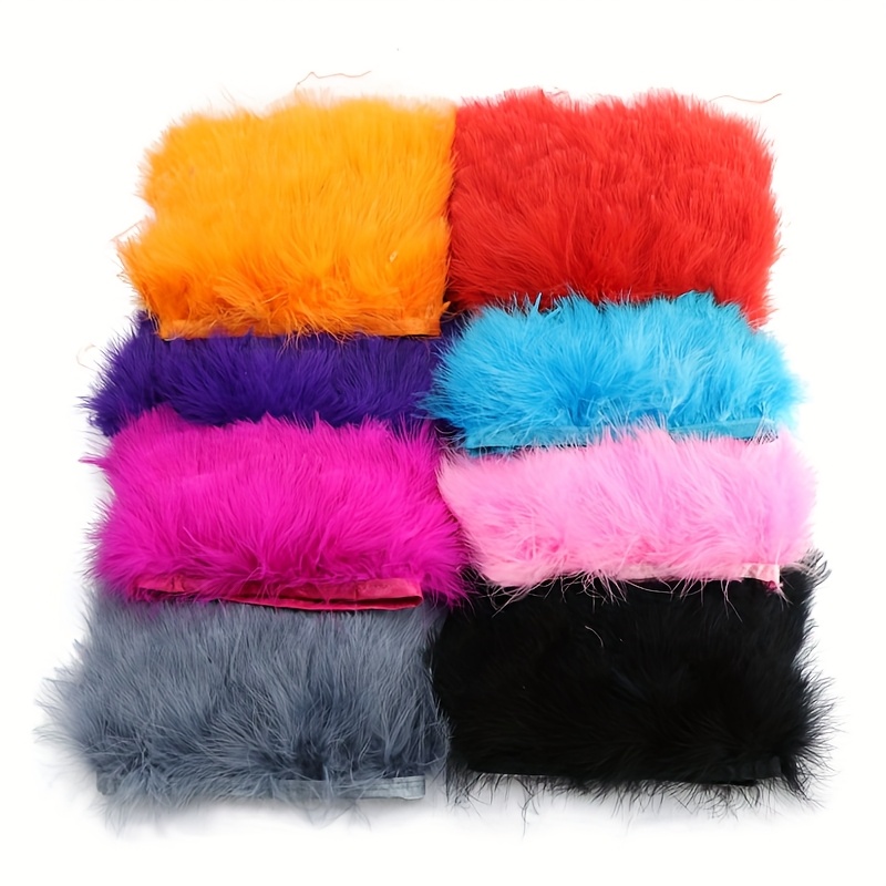 Wedding Dress Supply - Fluffy Turkey Feathers Trim Fringe Ribbon