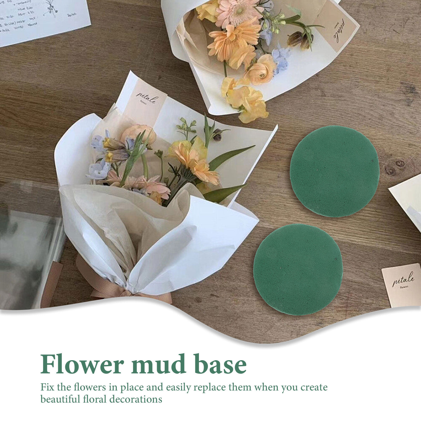 8Pcs Floral Mud Round Blocks F - Wedding Floral Supply 评论和价格