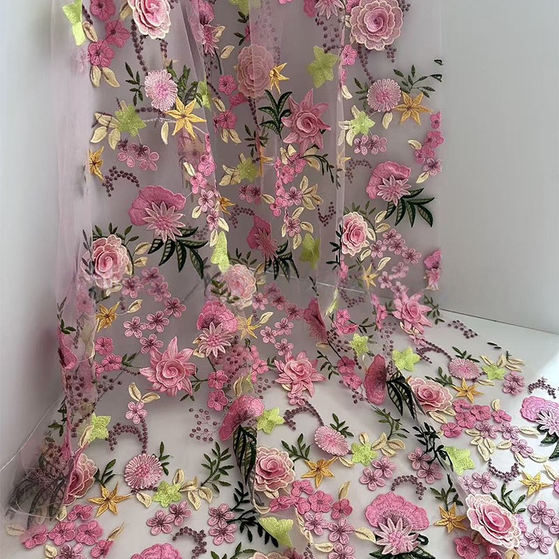 90x130cm 3D Floral Embroidered - Wedding Floral Supply 评论和价格