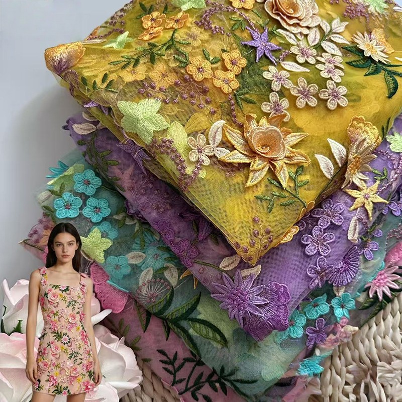 90x130cm 3D Floral Embroidered - Wedding Floral Supply 评论和价格