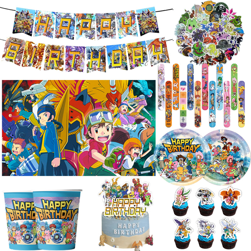 Digimon Themed Birthday Party  - Wedding Supply Kit 评论和价格